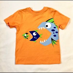 Boys Orange Shark T Shirt